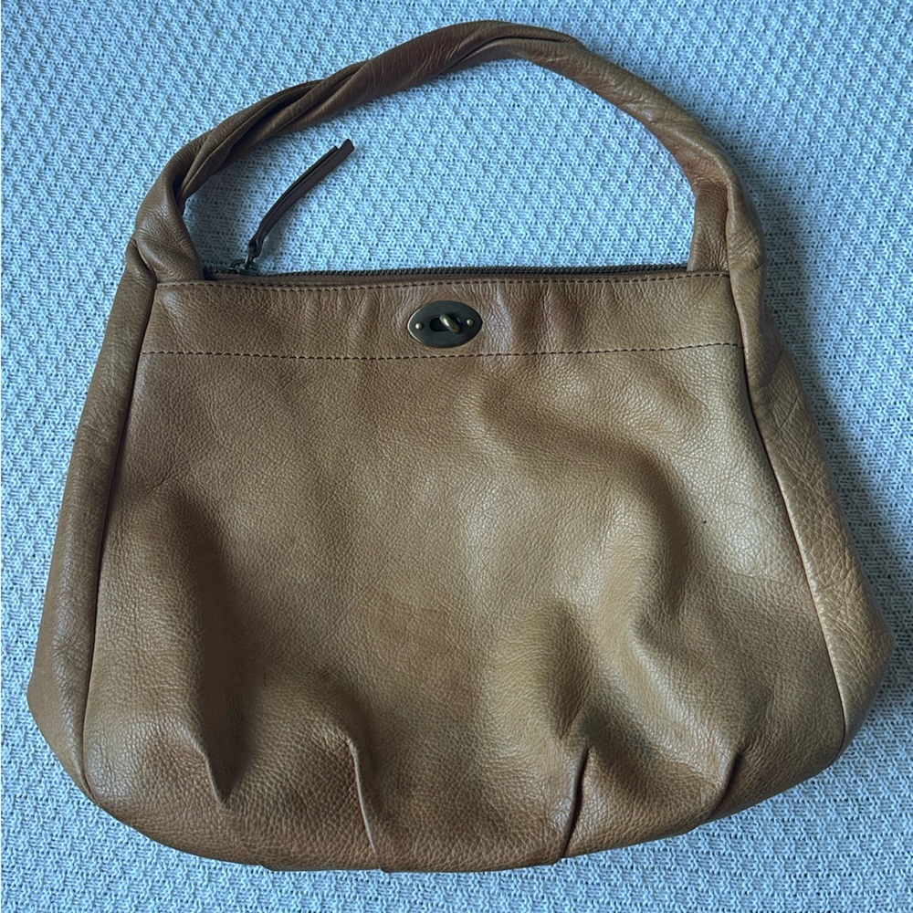 J. Crew Factory Tan Leather Hobo Bag
